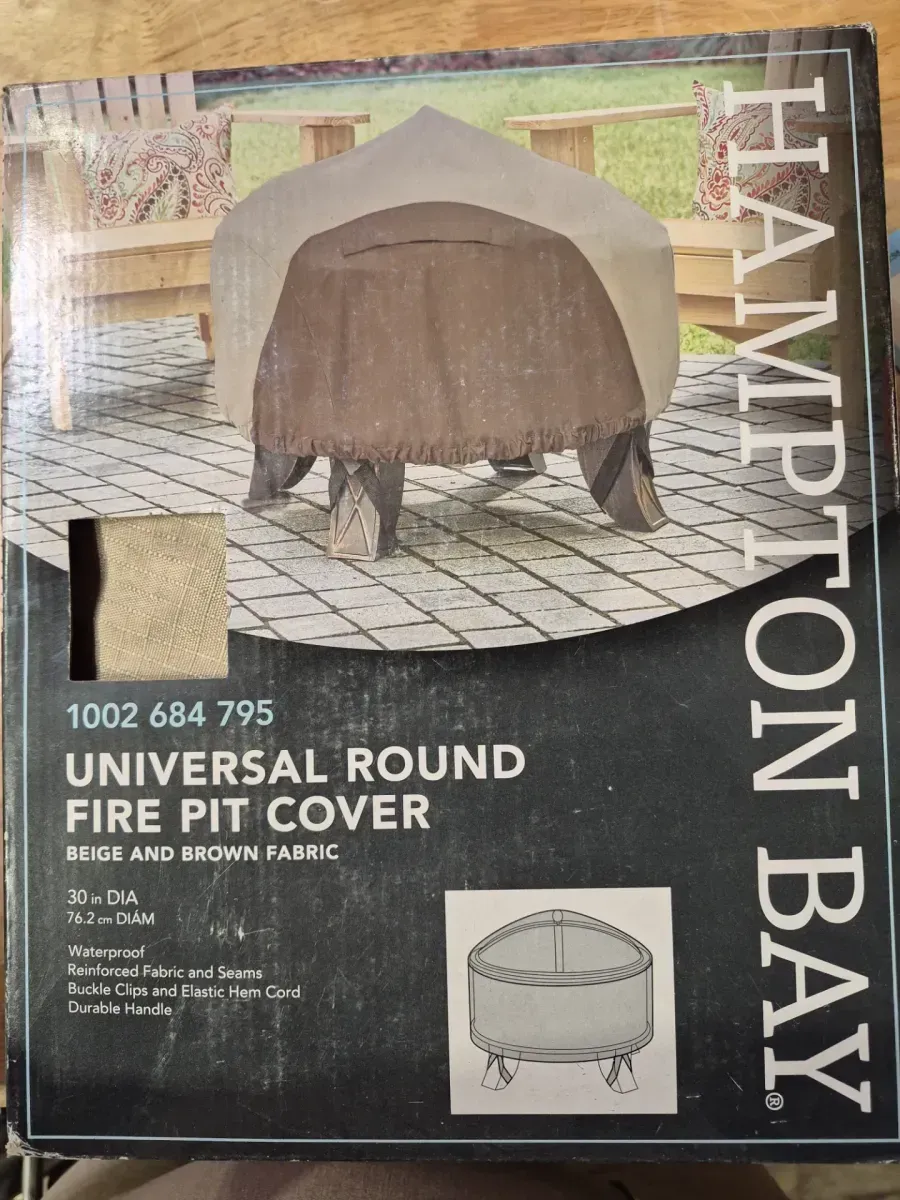 30 in. Round Outdoor Patio Fire Pit Cover - image 3