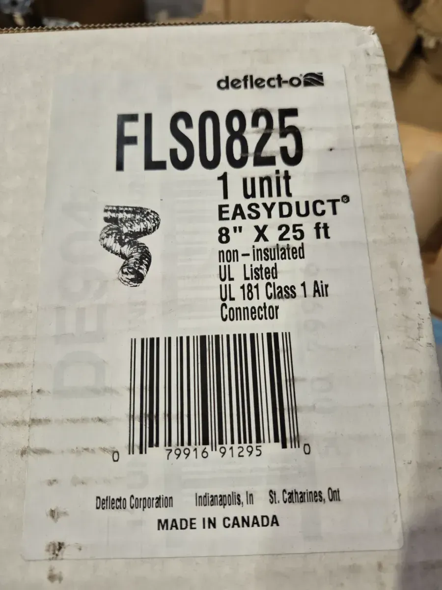 *** Pallet of 34 boxes*** 8 in. x 25 ft. Non-Insulated Flexible Aluminum Duct with Scrim - image 2