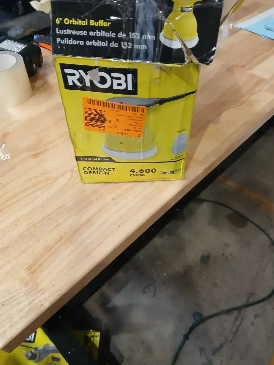 ** non-functional** 0.5 Amp Corded 6 in. Orbital Buffer/Polisher - image 3