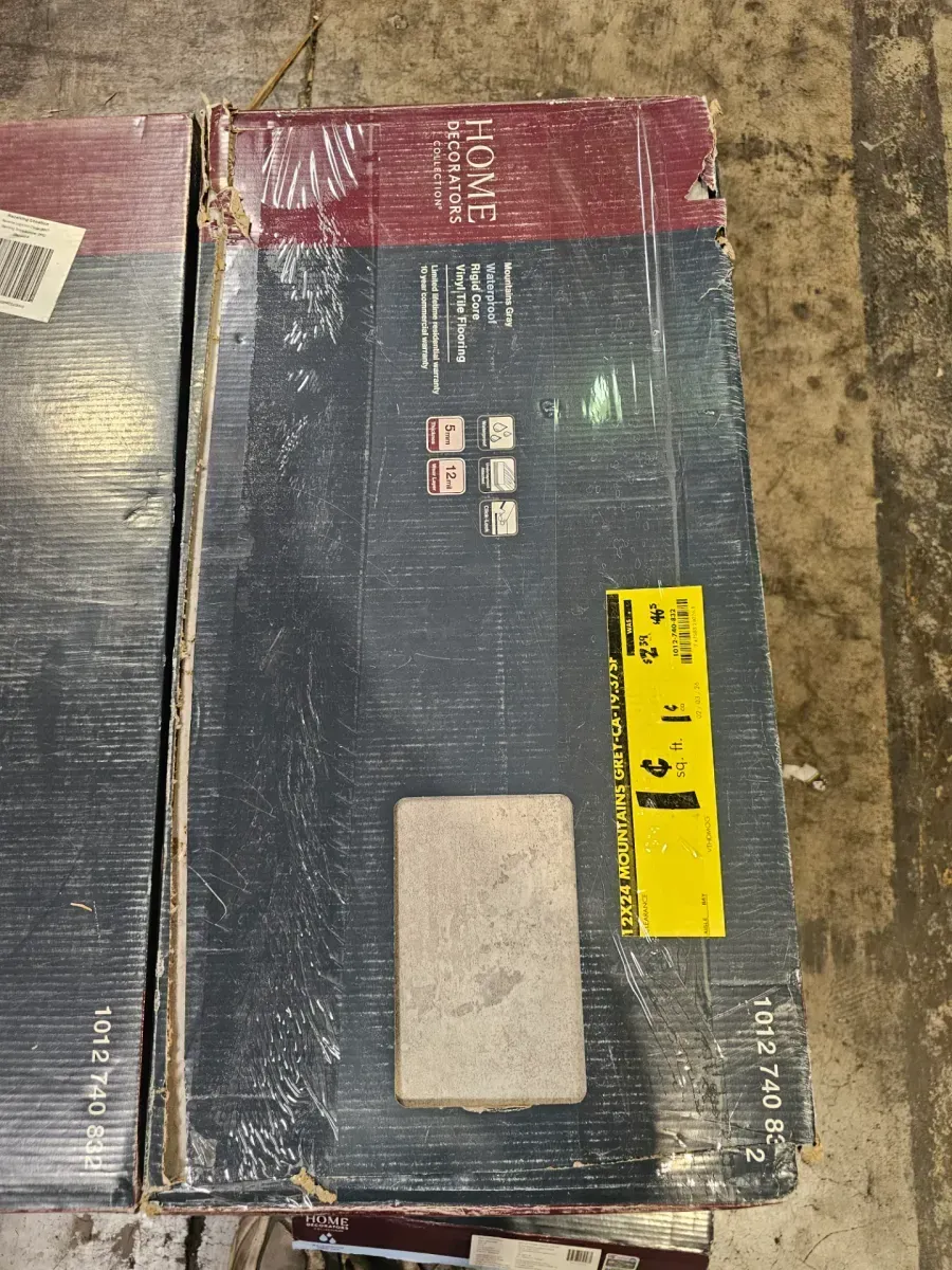 *** 18 cases ( 348 sq. ft./Case) *** Mountains Grey 12 MIL x 12 in. W x 24 in. L Waterproof Click Lock Luxury Vinyl Plank Flooring (19.37 sq. ft./Case) - image 3