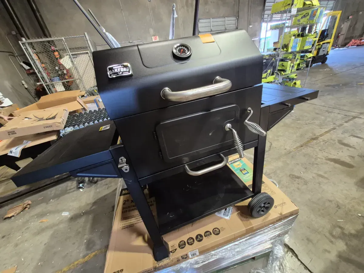 Oakford Homestead 24-Heavy Duty Charcoal Grill in Black - image 3