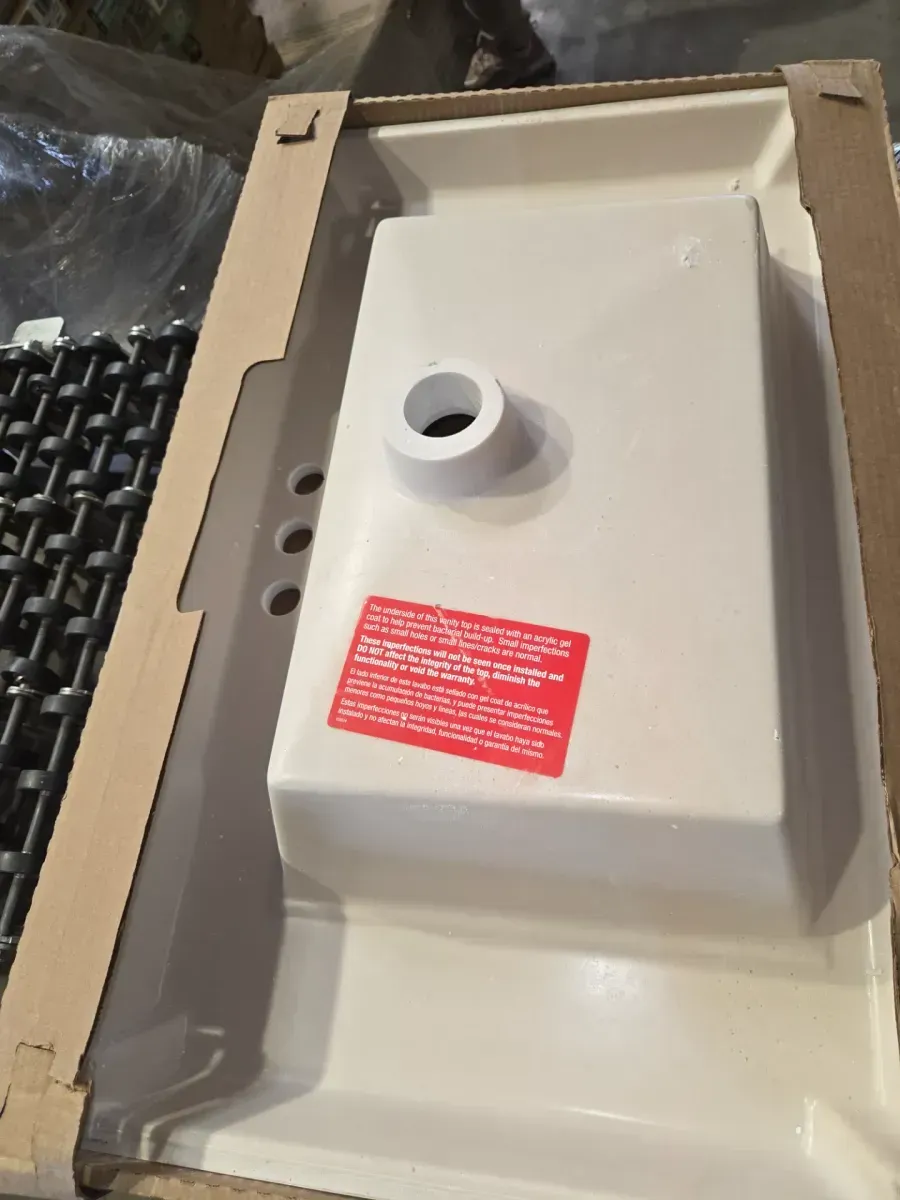 Everdean 31 in. Single Sink White Bath Vanity with White Cultured Marble Top (Assembled) - image 6