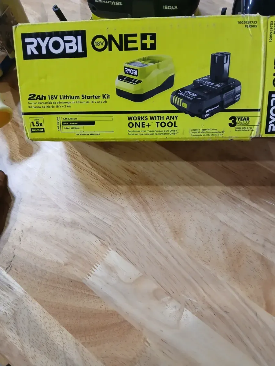 ***non functional ONE+ 18V Lithium-Ion 2.0 Ah Compact Battery and Charger Starter Kit - image 2