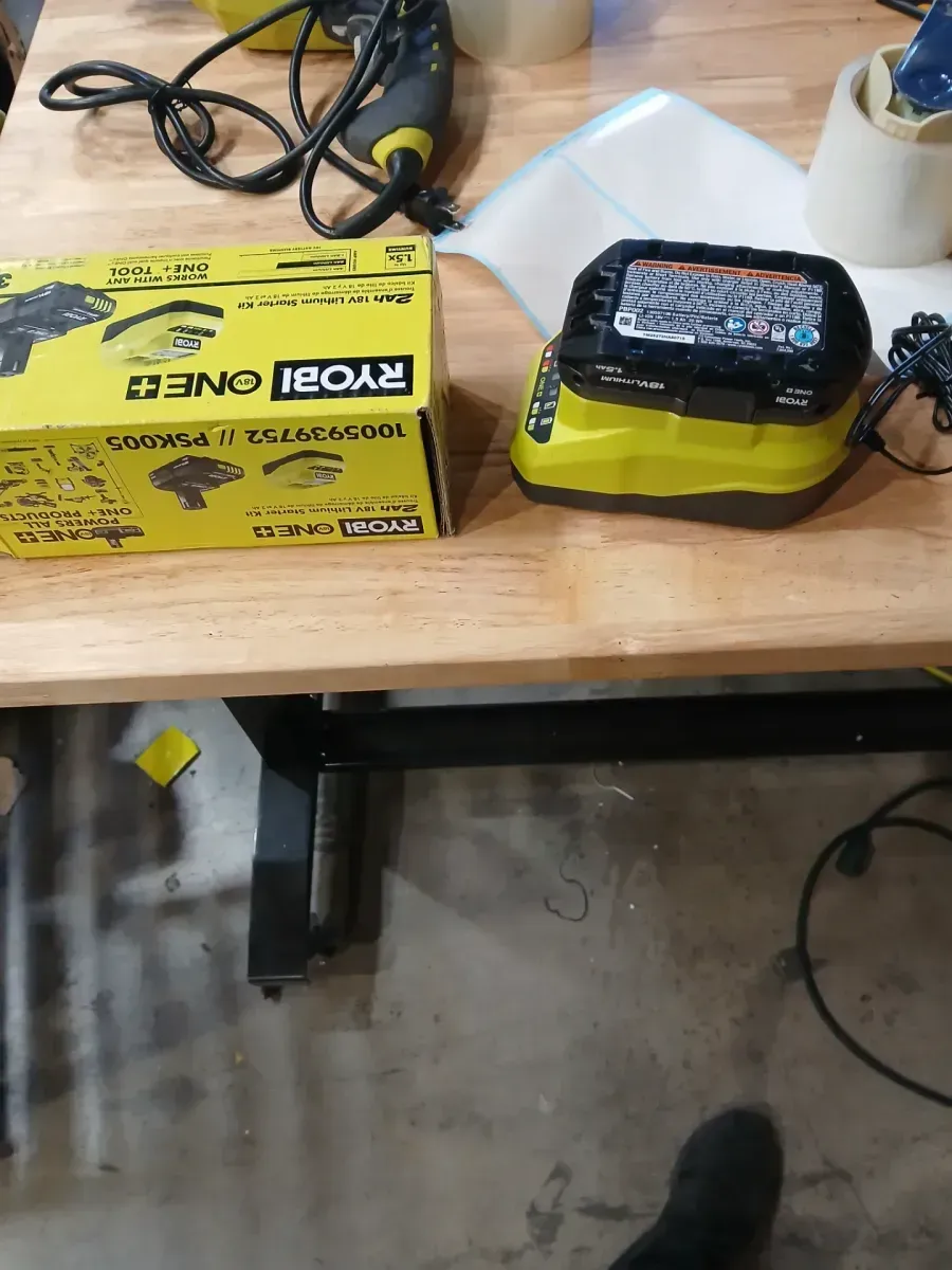 ***non functional ONE+ 18V Lithium-Ion 2.0 Ah Compact Battery and Charger Starter Kit - image 3