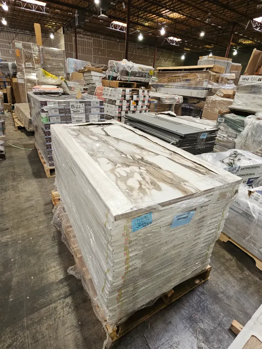 *** 25 Cases ( 387.5sq. ft./case)***  Wenrose Calacatta Topaz 24 in. x 48 in. Polished Porcelain Marble Look Floor and Wall Tile (15.5 sq. ft./case) - image 3