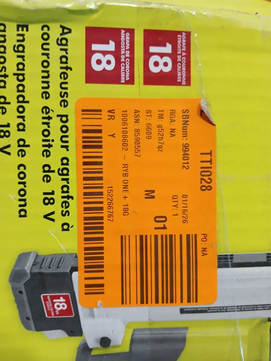 ***Non-functional***ONE+ 18V 18-Gauge Cordless AirStrike Narrow Crown Stapler (Tool Only) - image 2