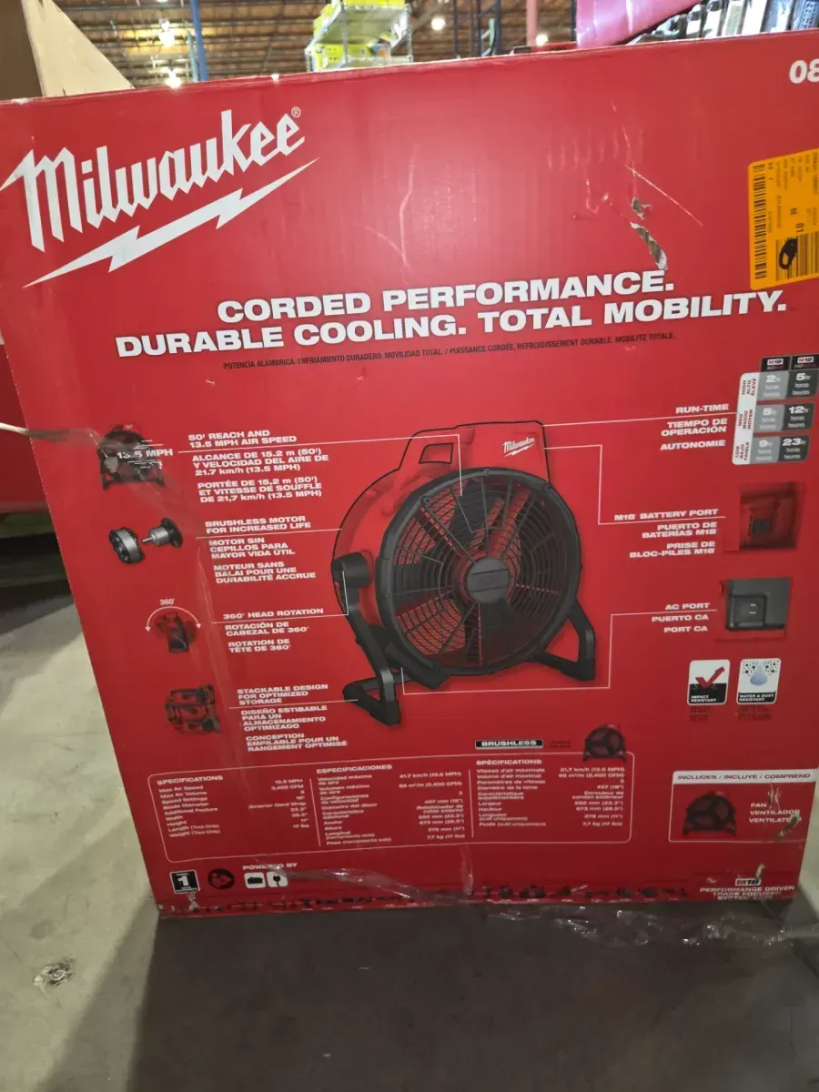 M18 Brushless Cordless Hybrid 18 in. Variable Speed Fan (Tool Only) - image 4