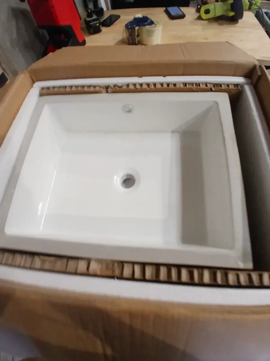 Andover 19-3/4 in. Undermount Ceramic Rectangular Bathroom Sink in White - image 3