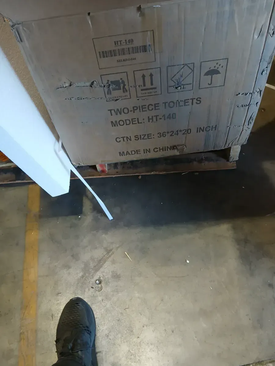 19 in. 2-Piece 1.0/1.6 GPF Rear-Outlet Dual Flush Round High Toilet in White (Seat Included) - image 2