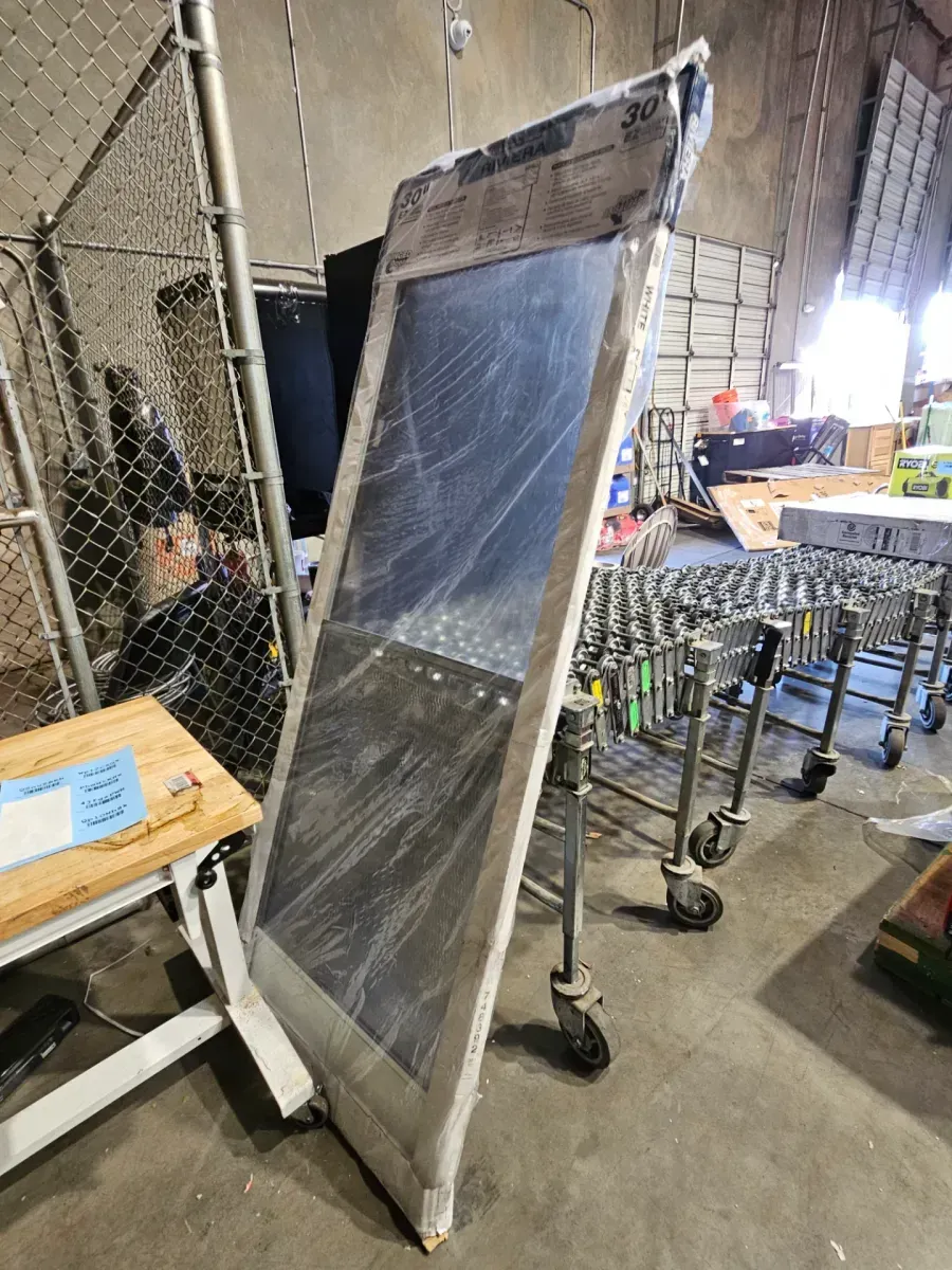 30 in. x 80 in. Riviera Powder-coat White Outswing Metal Hinged Screen Door - image 2