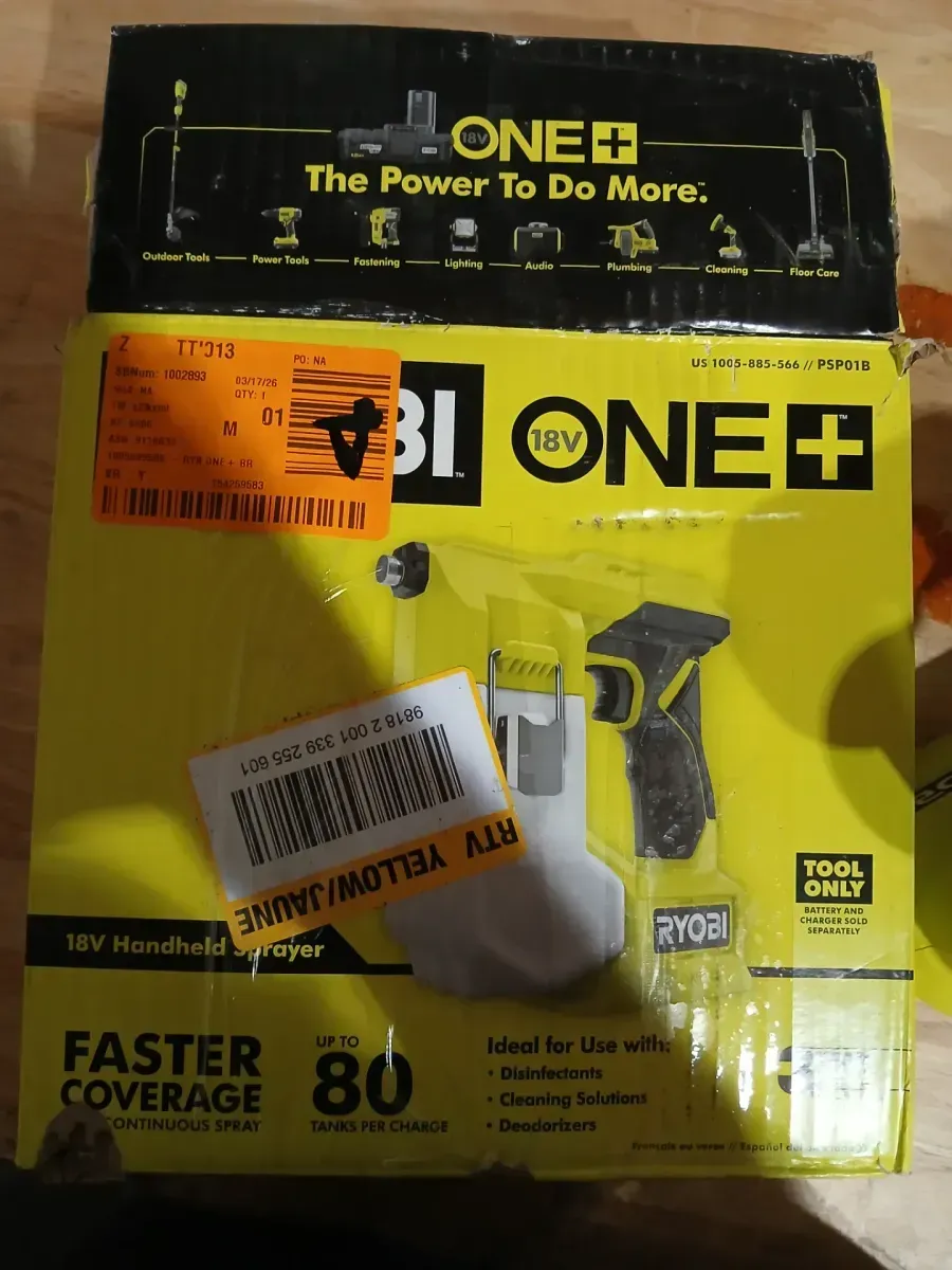 ***Non-functional***ONE+ 18V Cordless Telescoping Power Scrubber with Cordless Handheld Sprayer (Tools Only) - image 4