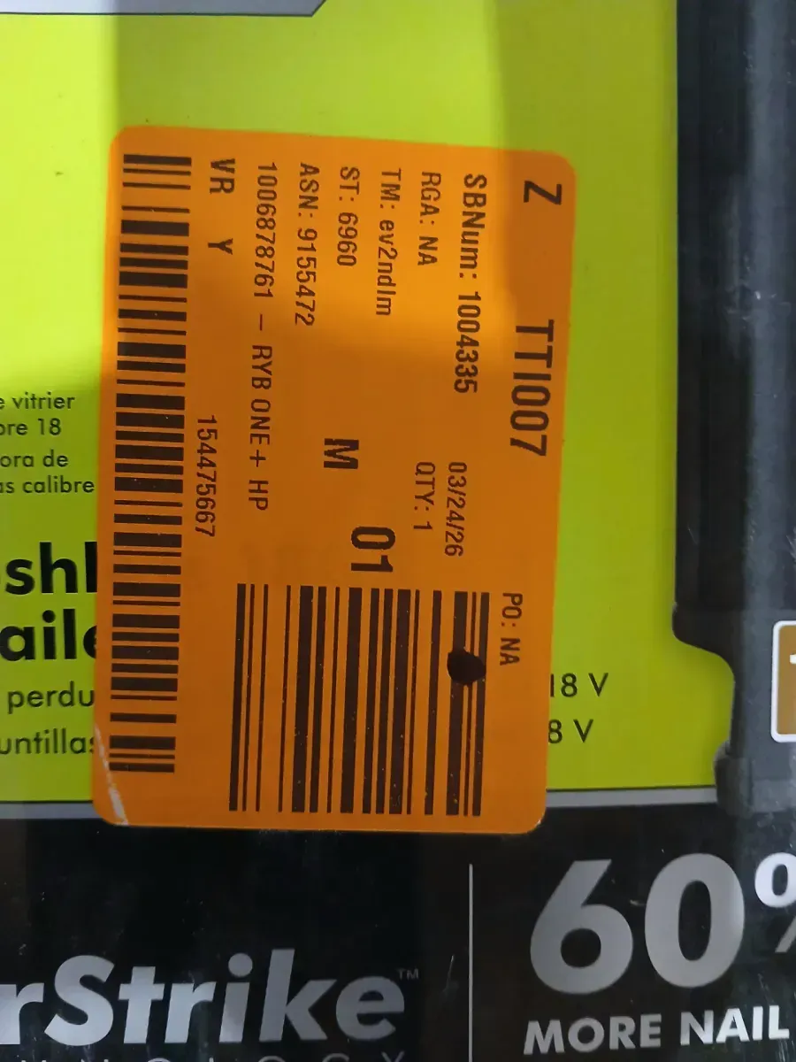 ***Non-functional***ONE+ HP 18V 18-Gauge Brushless Cordless AirStrike Brad Nailer (Tool Only) - image 2