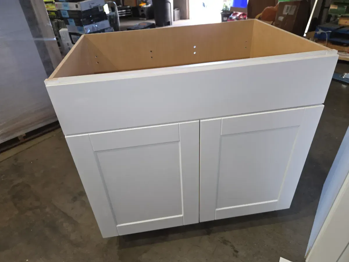 White Shaker Style Kitchen Base Cabinet Set - image 7