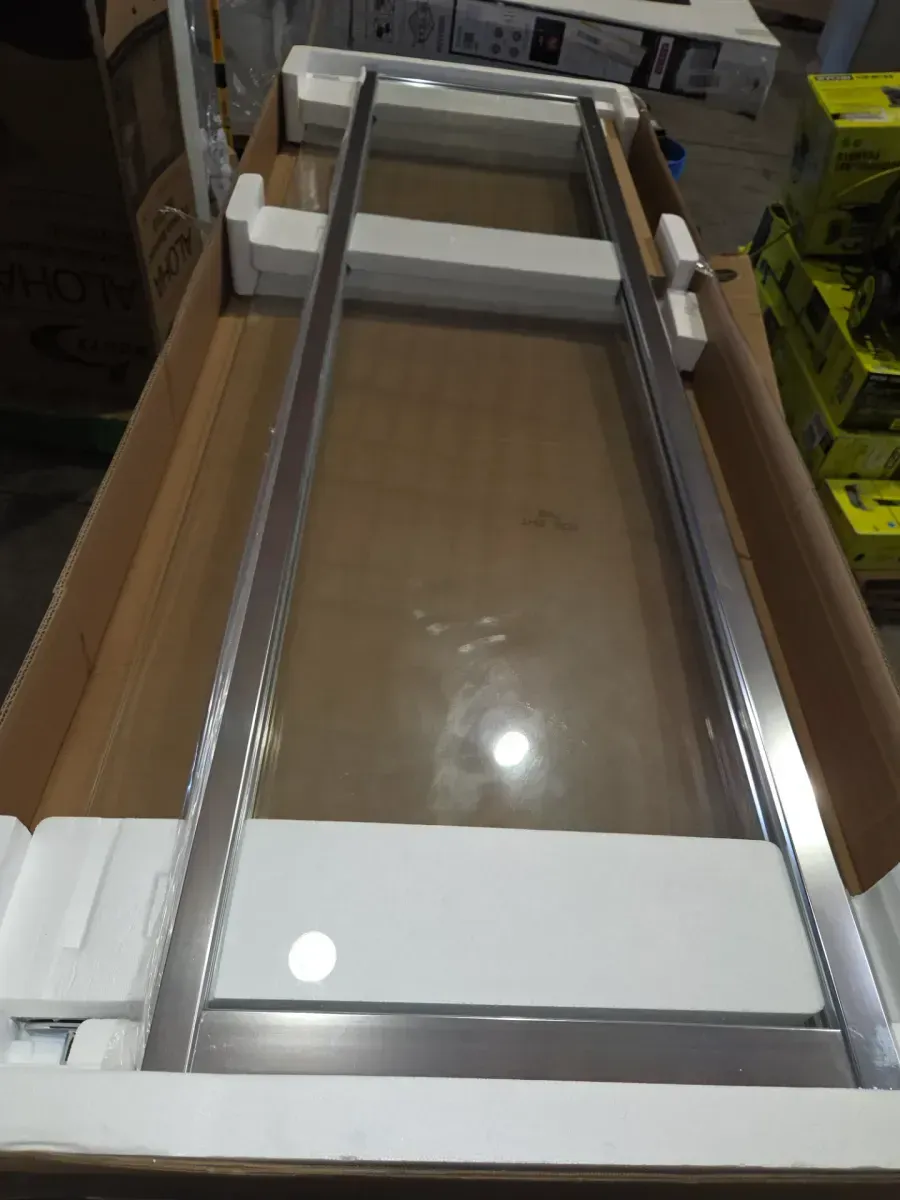 Foundations 38 in. L x 38 in. W x 74 in. H Corner Shower Kit with Pivot Framed Shower Door and Shower Pan - image 2