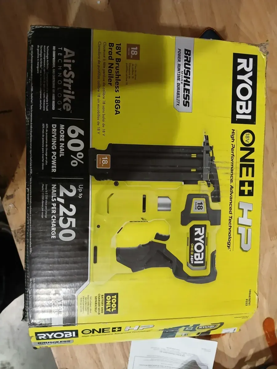 ***Non-functional***ONE+ HP 18V 18-Gauge Brushless Cordless AirStrike Brad Nailer (Tool Only) - image 3