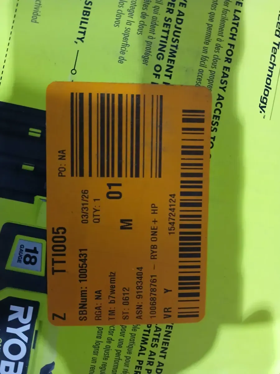 ***Non-functional***ONE+ HP 18V 18-Gauge Brushless Cordless AirStrike Brad Nailer (Tool Only) - image 3