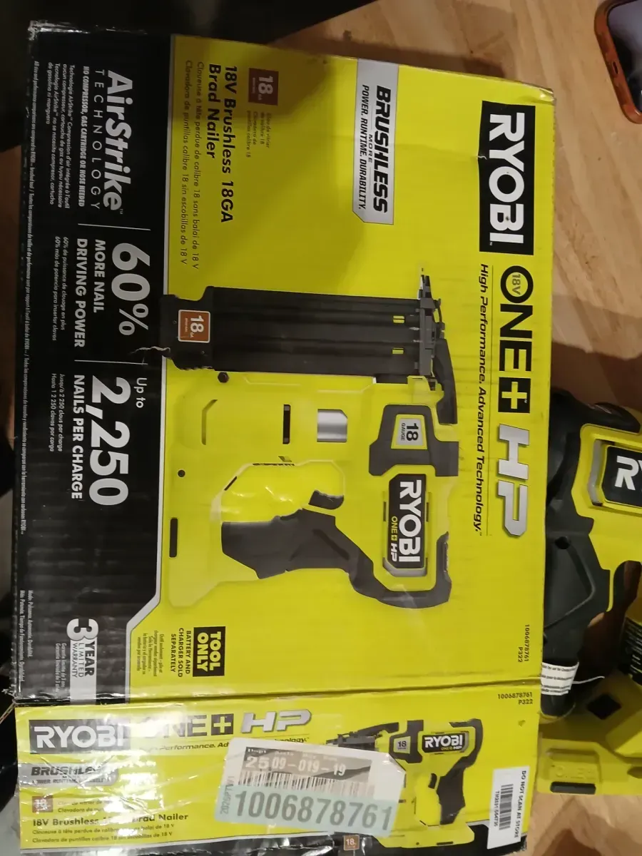 ***Non-functional***ONE+ HP 18V 18-Gauge Brushless Cordless AirStrike Brad Nailer (Tool Only) - image 4