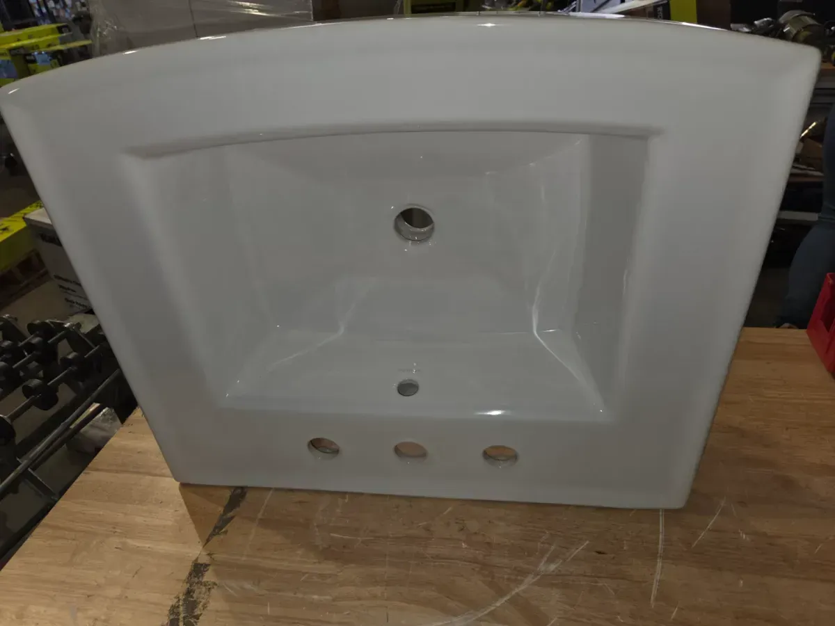 Archer 24 in. x 24 in. Pedestal Bathroom Sink in White Vitreous China - image 2