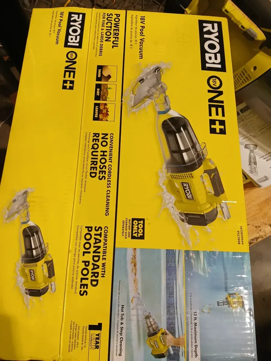 ***Non-functional***ONE+ 18V Cordless Handheld Pool Vacuum Cleaner (Tool Only) with Floor Head and Replacement Filters (2-Pack) - image 3