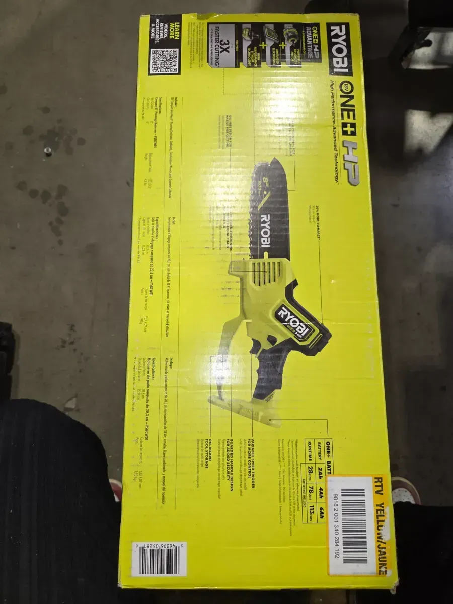 **NON FUNCTIONAL**ONE+ HP 18V Brushless 8 in. Battery Compact Pruning Mini Chainsaw (Tool Only) - image 4