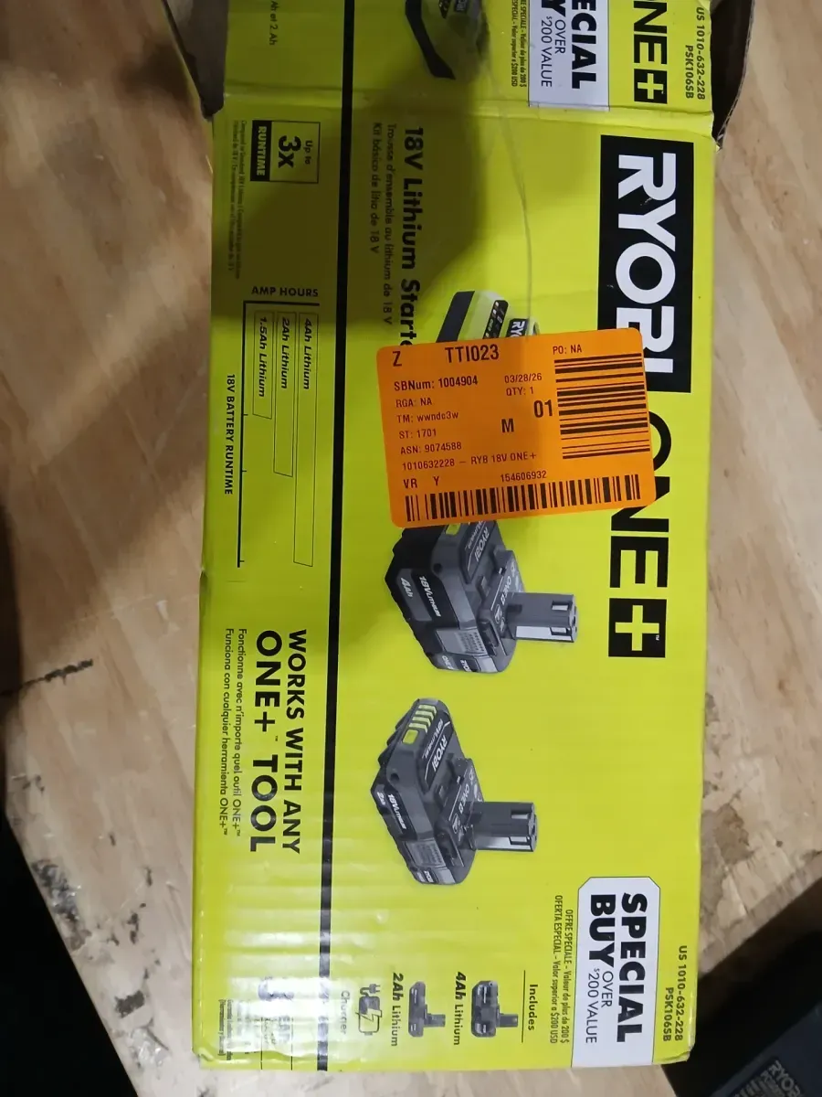 ***Non-functional***ONE+ 18V Lithium-Ion Starter Kit with 2.0 Ah Battery, 4.0 Ah Battery, and Charger - image 3