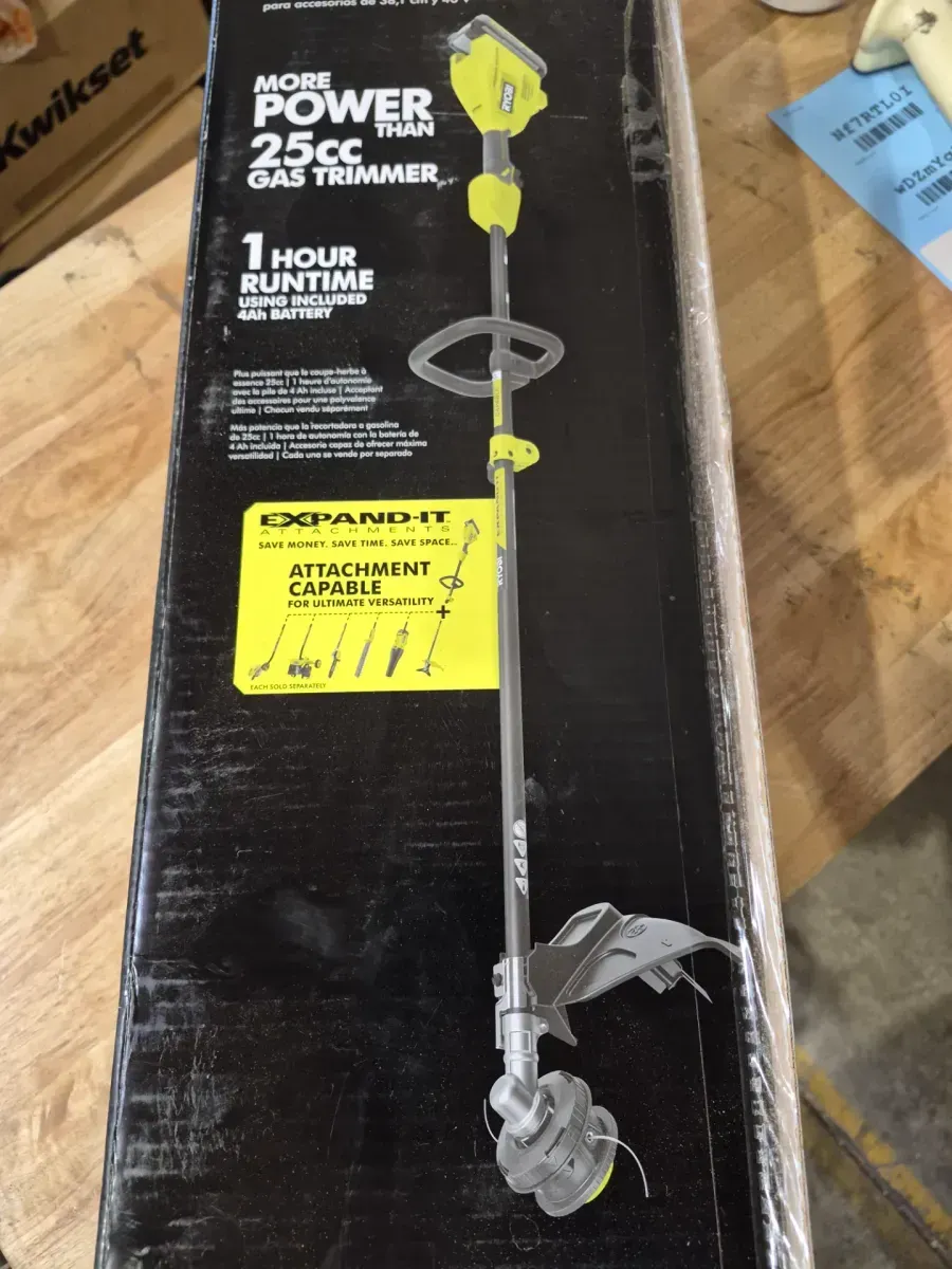 ***It is dirty.***Without charger***40V 15 in. Cordless String Trimmer with 4.0 Ah Battery and Charger and 0.080 in. x 16 ft. Spiral Line (5-Pack) - image 3