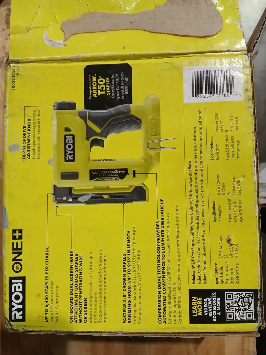 ONE+ 18V Compression Drive Cordless 3/8 in. Crown Stapler - image 3