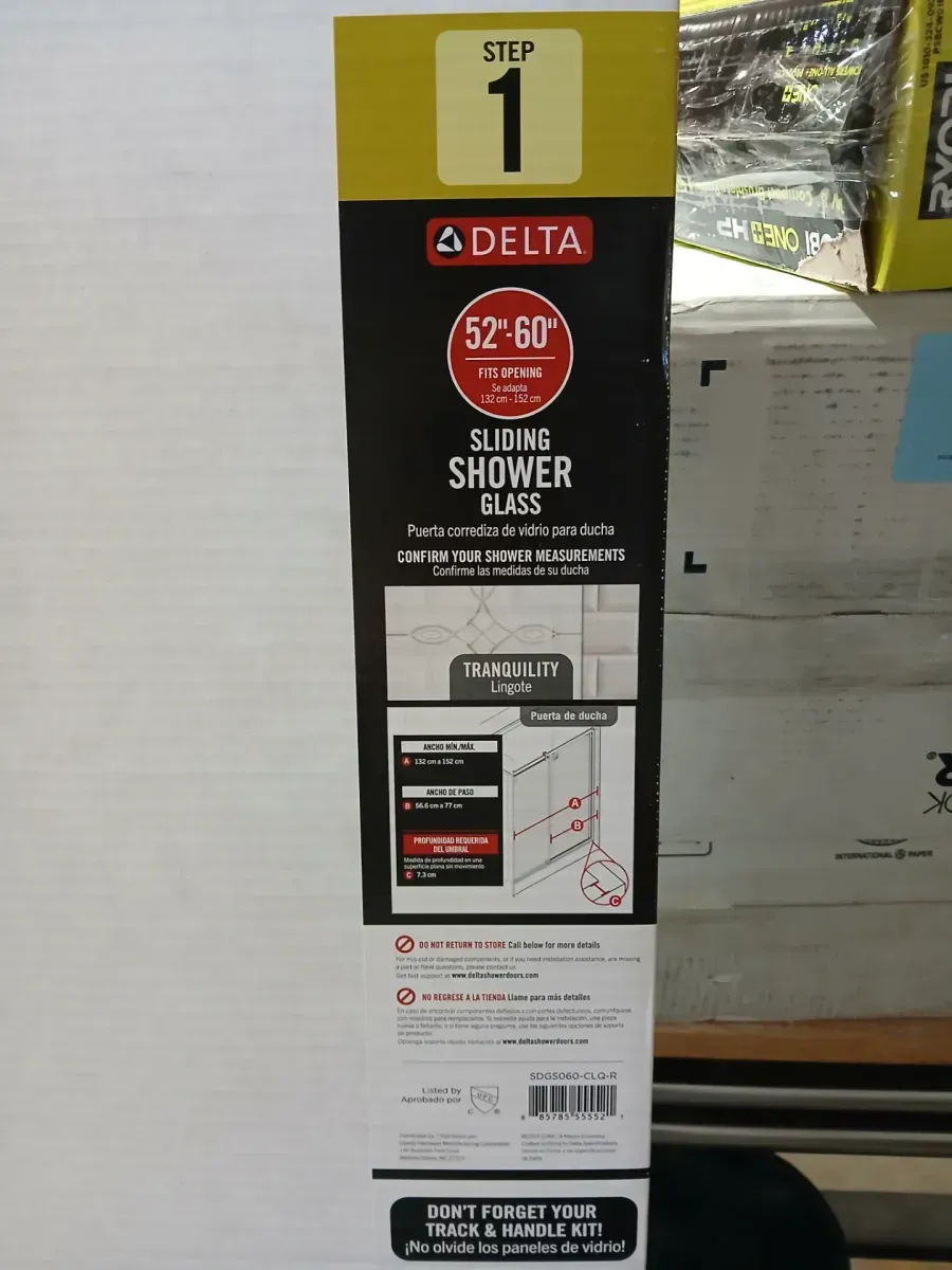 29-3/4 in. x 67-3/4 in. x 1/4 in. (6mm) Frameless Sliding Shower Door Glass Panels in Tranquility (For 50-60 in. Doors) - image 2