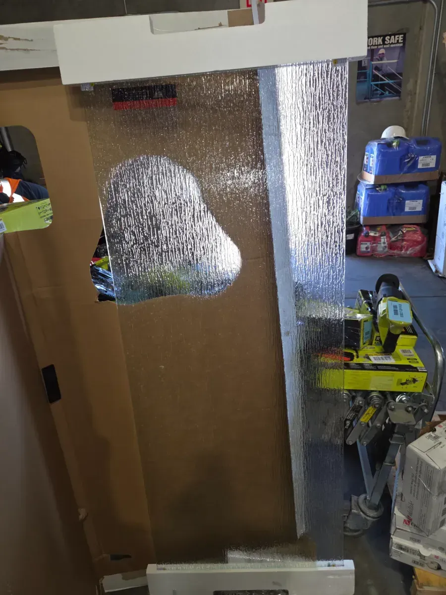 24-3/8 in. x 63-1/8 in. x 1/4 in. (6mm) Frameless Pivoting Shower Door Glass Panel in Rain (For 27-30 in. Doors) - image 4