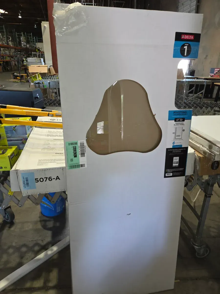 24-3/8 in. x 63-1/8 in. x 1/4 in. (6mm) Frameless Pivoting Shower Door Glass Panel in Clear (For 27-30 in. Doors) - image 4