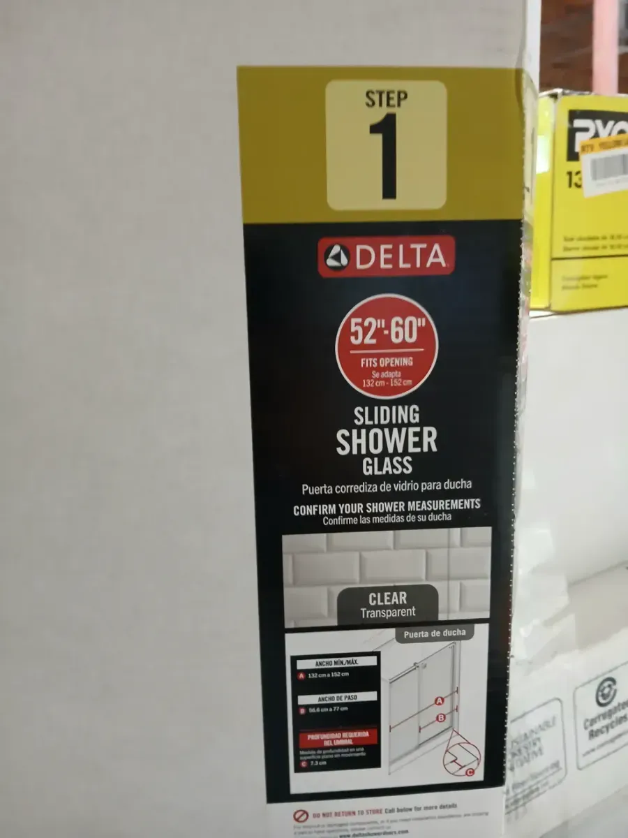 29-3/4 in. x 67-3/4 in. x 1/4 in. (6mm) Frameless Sliding Shower Door Glass Panels in Clear (For 50-60 in. Doors) - image 2