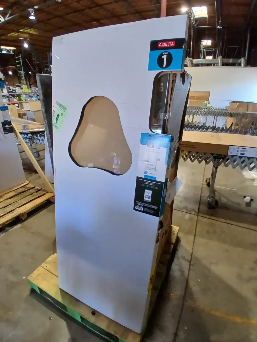 24-3/8 in. x 63-1/8 in. x 1/4 in. (6mm) Frameless Pivoting Shower Door Glass Panel in Clear (For 27-30 in. Doors) - image 2