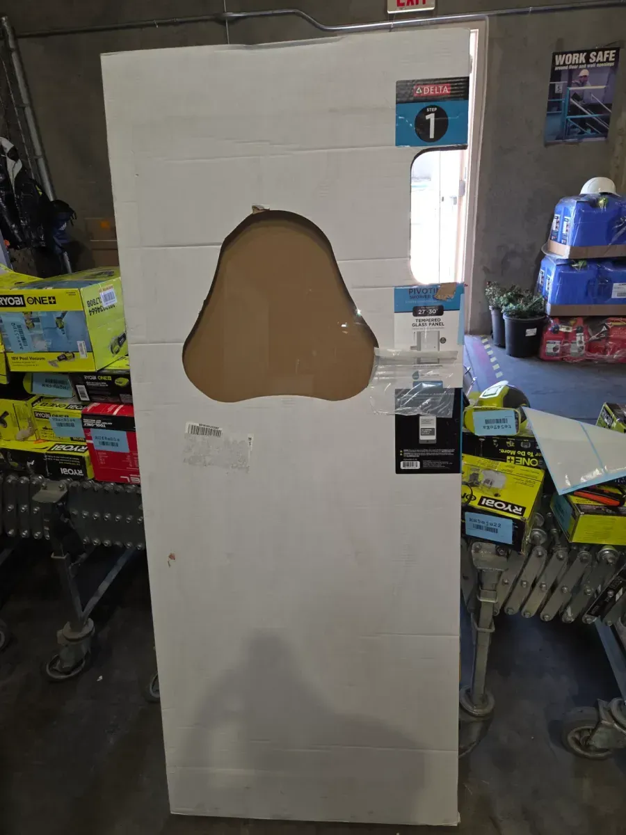 24-3/8 in. x 63-1/8 in. x 1/4 in. (6mm) Frameless Pivoting Shower Door Glass Panel in Clear (For 27-30 in. Doors) - image 5