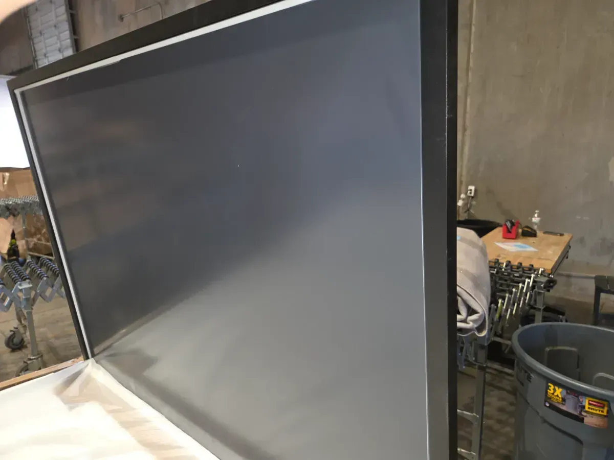 Rectangular Black Metal Framed Bathroom Vanity Mirror - image 2