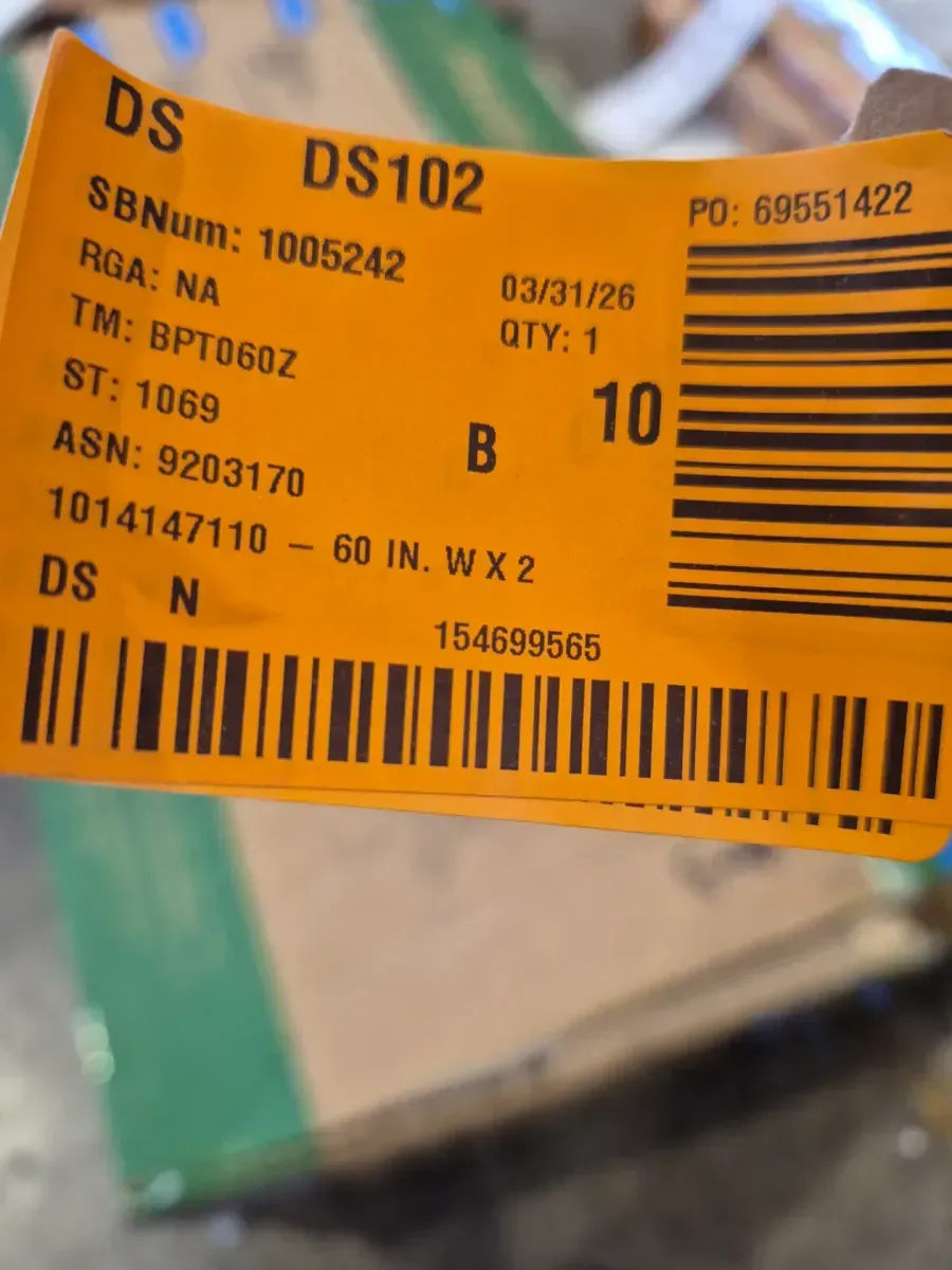 60 in. W x 22 in. D Solid Surface White Vanity Top Rectangular Double Sink Bathroom Vanity Top in Glossy White - image 2