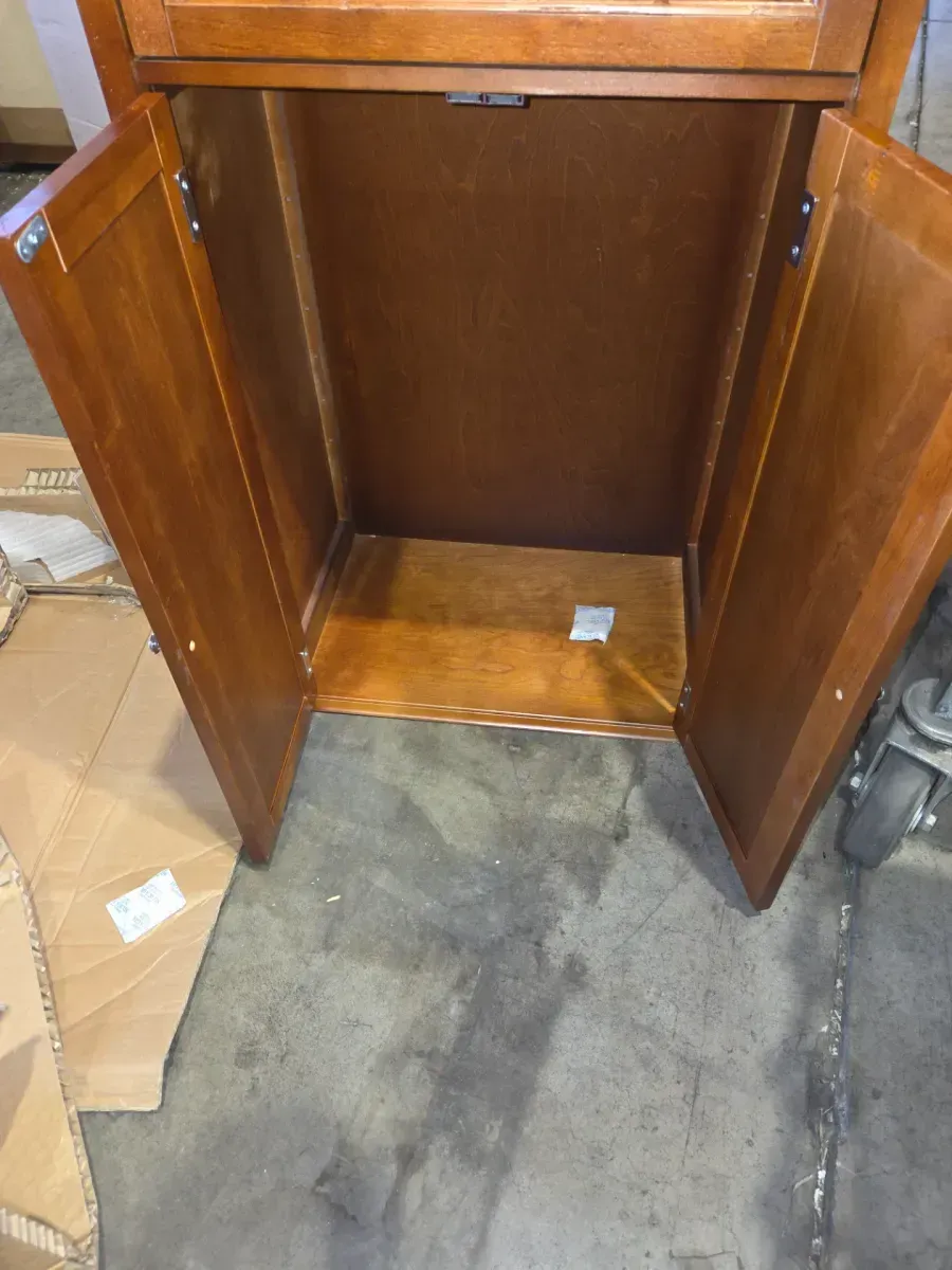 Hampton Harbor 25 in. W x 14 in. D x 53 in. H Brown Freestanding Linen Cabinet - image 7