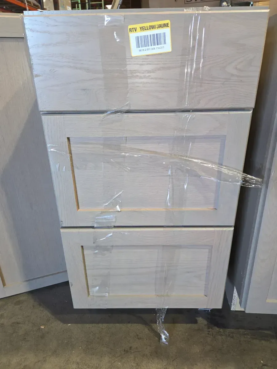 Lot of 5 Assorted Light Oak Finish Kitchen Base Cabinets - image 4