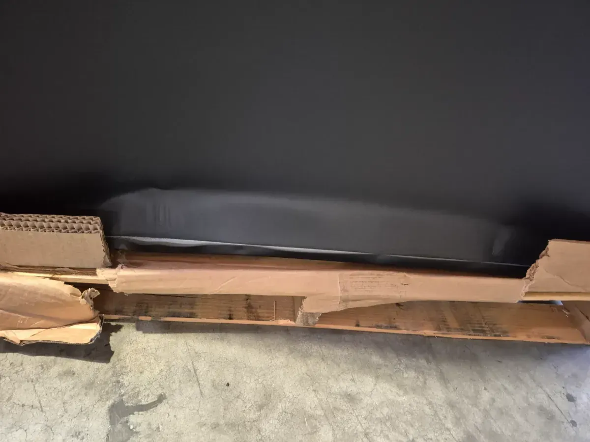 *** It has dents on the back and front... The door is locked, and there is no key.*** Husky Regular Duty 46 in. W x 72 in. H x 24 in. D 4-Shelf 22-Gauge Steel Freestanding Garage Storage Cabinet in Black and Gray - image 3