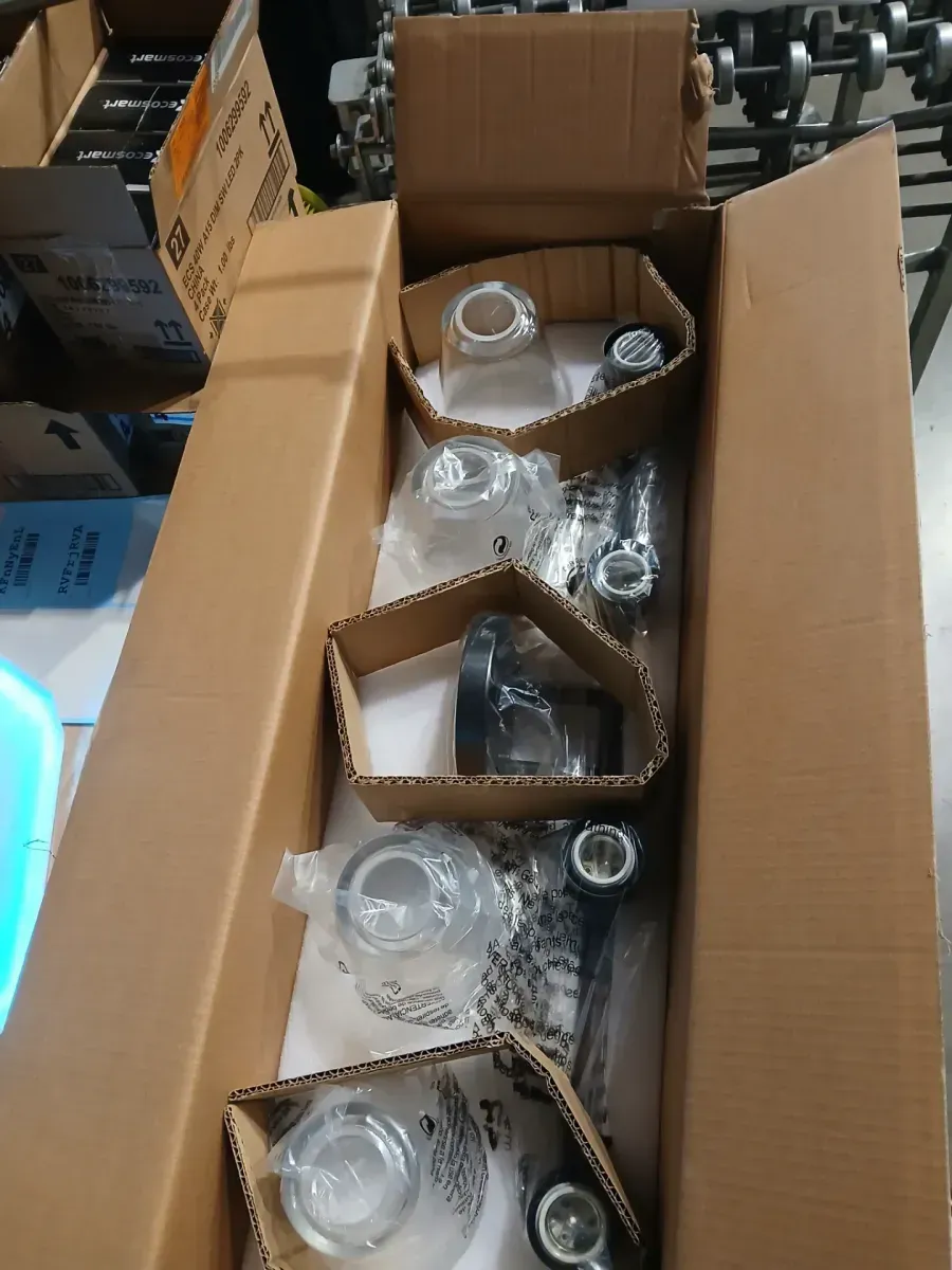 Eastburn 28.13 in. 4-Light Matte Black Vanity Light with Clear Glass Shades - image 4