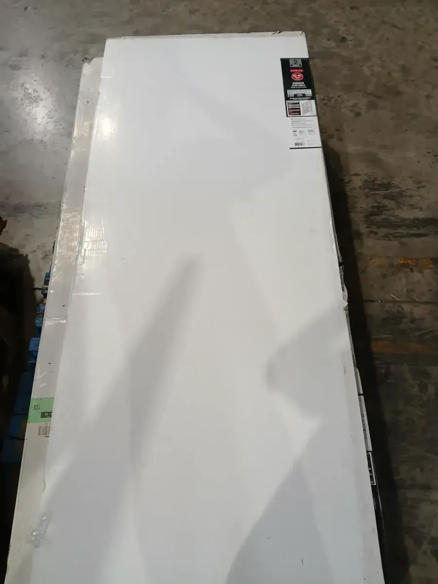 Portwood 44 to 48 in. W x 70-1/4 in. H Semi-Frameless Sliding Shower Door in Nickel with 1/4 in. Clear Glass - image 2