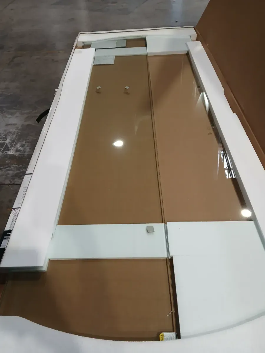 Portwood 44 to 48 in. W x 70-1/4 in. H Semi-Frameless Sliding Shower Door in Nickel with 1/4 in. Clear Glass - image 3