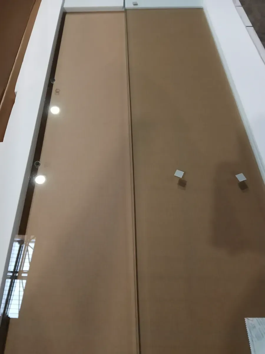 Portwood 44 to 48 in. W x 70-1/4 in. H Semi-Frameless Sliding Shower Door in Nickel with 1/4 in. Clear Glass - image 4