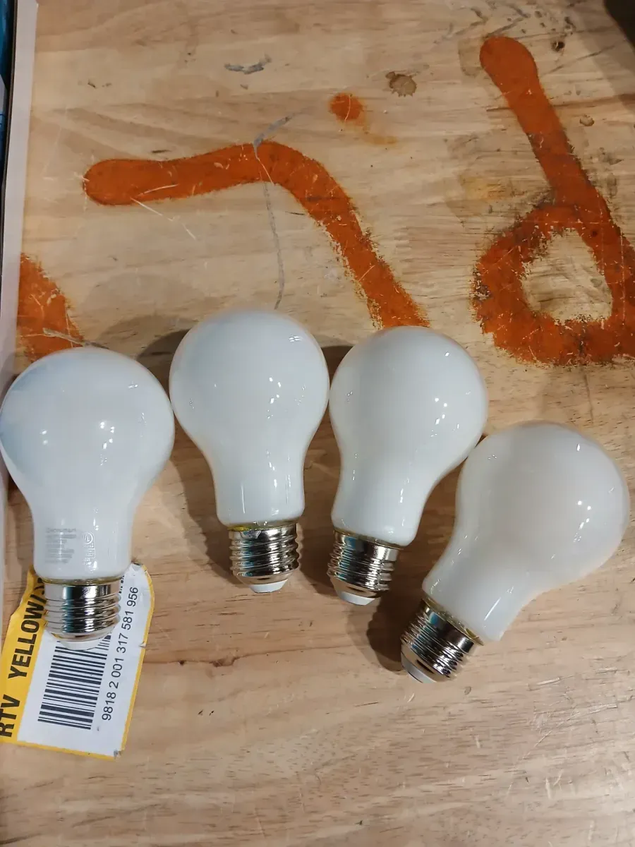 *** Pack of 6 *** 60-Watt Equivalent A19 Dimmable Frosted Glass Filament LED Light Bulb Daylight (4-Pack) - image 2