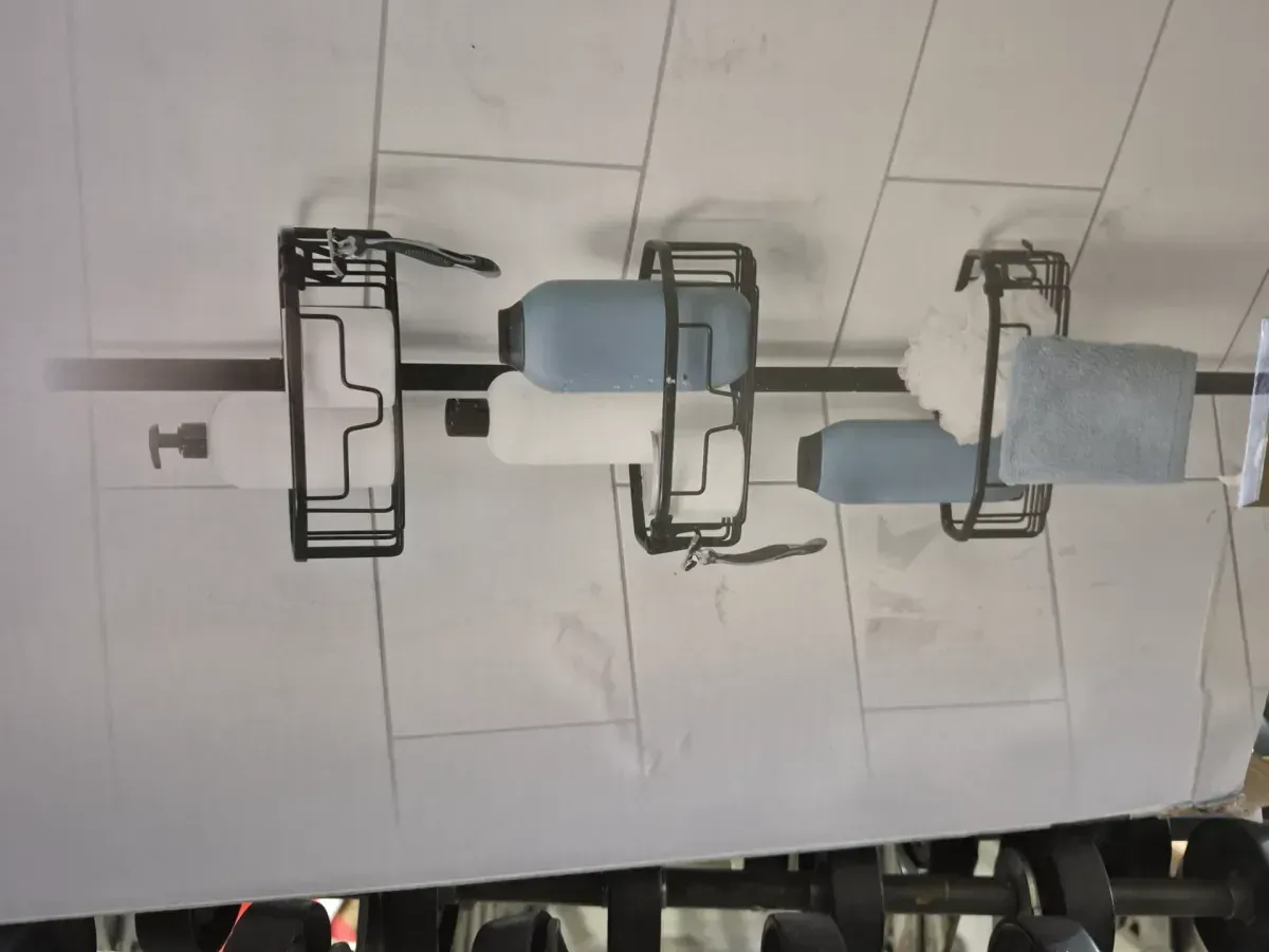 NeverRust Aluminum Tension Pole Corner Shower Caddy in Matte Black - image 4