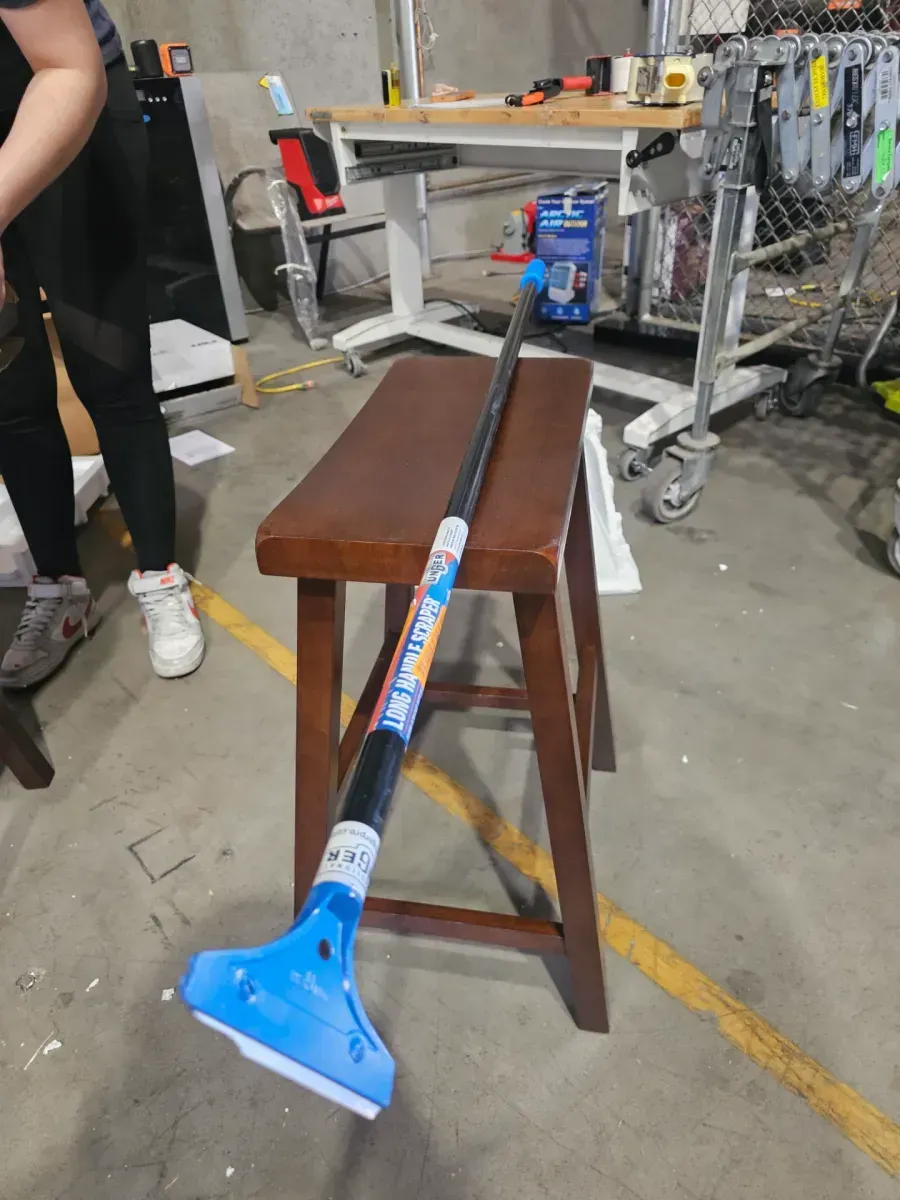 4 in. Long Handle Floor Scraper with Stainless Steel Replacement Blades - image 2