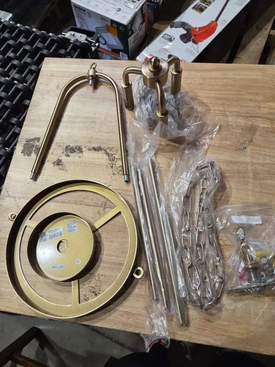 Nerine 3-Light Foyer Pendant with Hammered Glass in Champagne Bronze - image 2