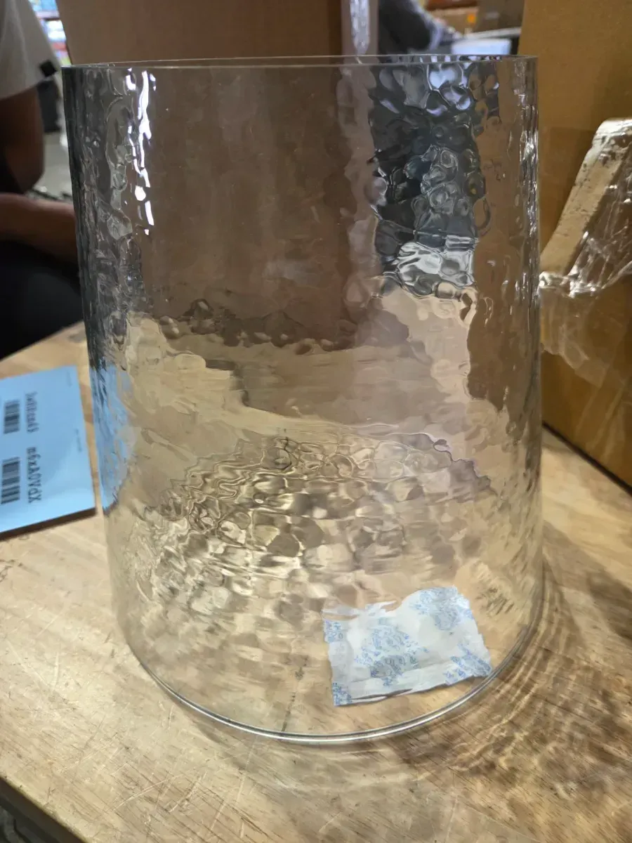 Nerine 3-Light Foyer Pendant with Hammered Glass in Champagne Bronze - image 3