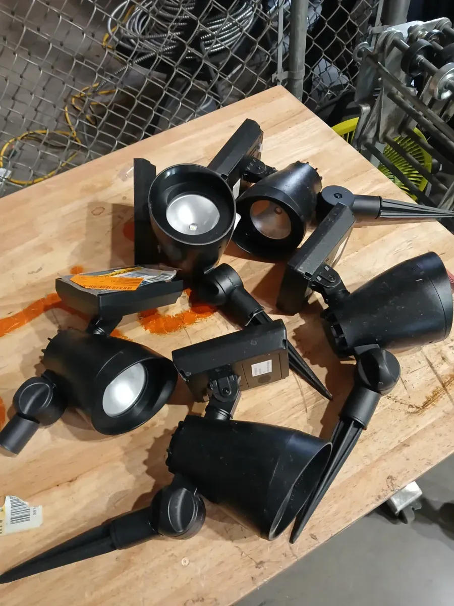 *** Pack of 5 Lumen *** 55 Lumen Black LED Weather Resistant Outdoor Solar Spot Light with Adjustable Head - image 4