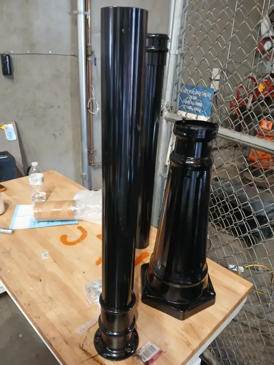 Imperial Cast Aluminum 79 in. Outdoor Solar Post Light Pole, Weather Resistant Black, 3 in. Fitter - image 2