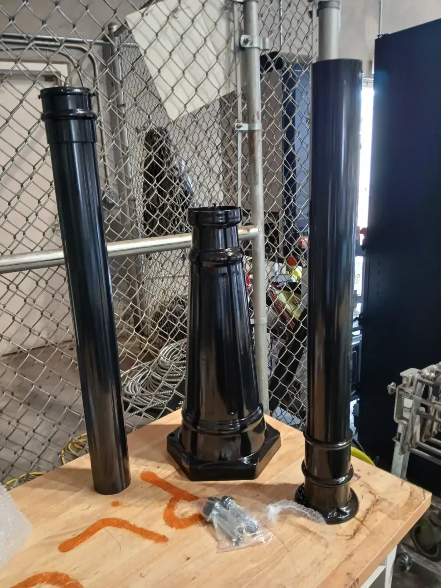 Imperial Cast Aluminum 79 in. Outdoor Solar Post Light Pole, Weather Resistant Black, 3 in. Fitter - image 4